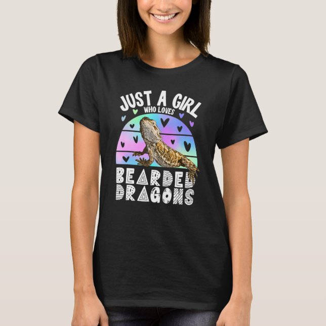 Bearded Dragon T  Just A Girl Who Loves Bearded Dr T Shirt (Framsida)