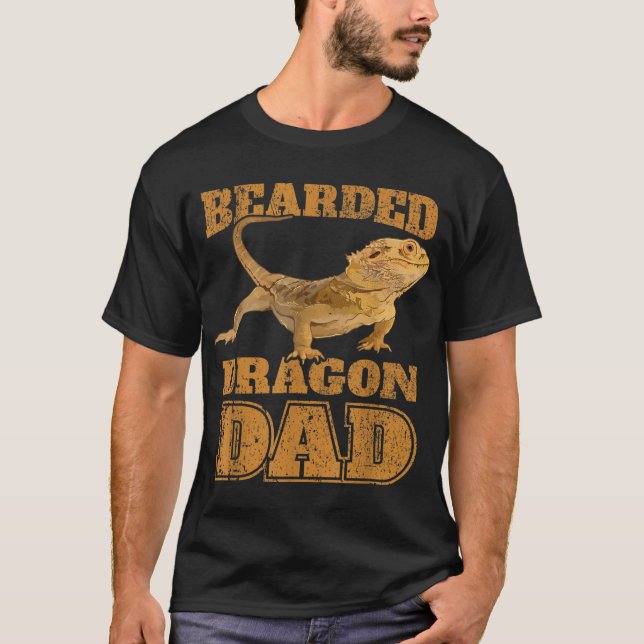 Bearded Dragon T Shirt Bearded Dragon Pappa Pappa (Framsida)
