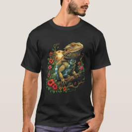 Bearded Dragon Tropical Fantasy Landscape Reptile  T Shirt