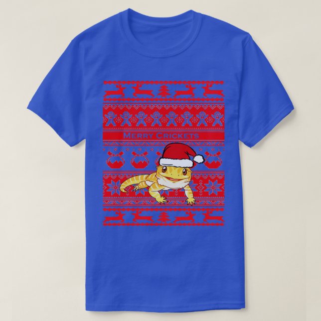 Bearded Dragon Ugly God jul T Shirt (Design framsida)