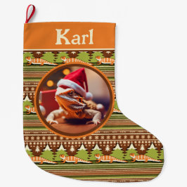 Bearded Dragon Ugly Sweater-julklapp Stor Julstrumpa