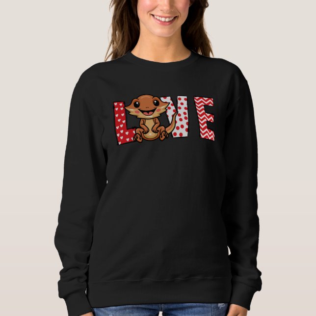 Bearded Dragon Valentines Day Love Valentine Cute  T Shirt (Framsida)