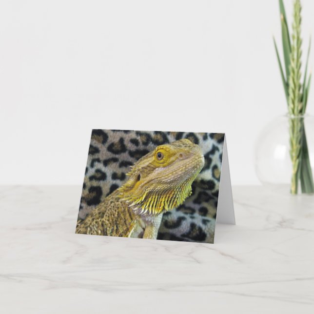 Bearded Dragon Valentiness Card Helgkort (Framsida)