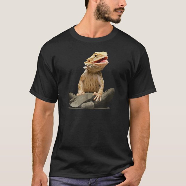 Bearded Dragon Youth Gecko Lizard Animal Gift Mana T Shirt (Framsida)