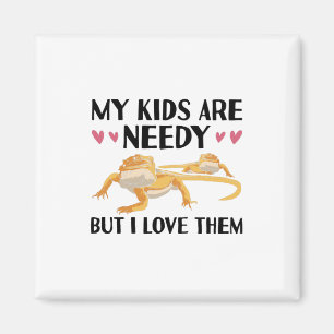 Bearded Dragons Animals Reptiler Pets Pet-gåvor Magnet
