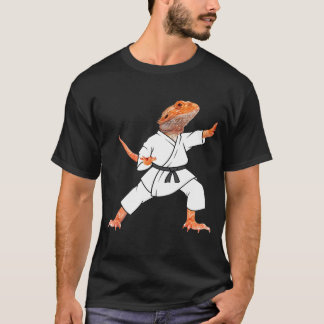 Bearded Dragons Doing Karate Samurai Ninja Lizard T Shirt