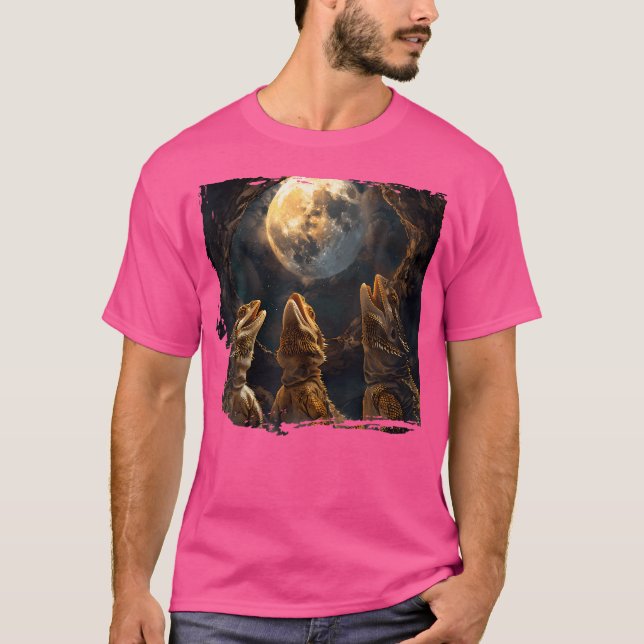 Bearded Dragons Howl vid ägare av botade drakar i  T Shirt (Framsida)