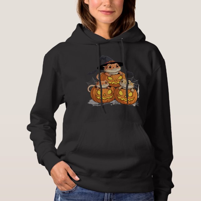 Bearded Dragons in Halloween Pumpkins T Shirt (Framsida)