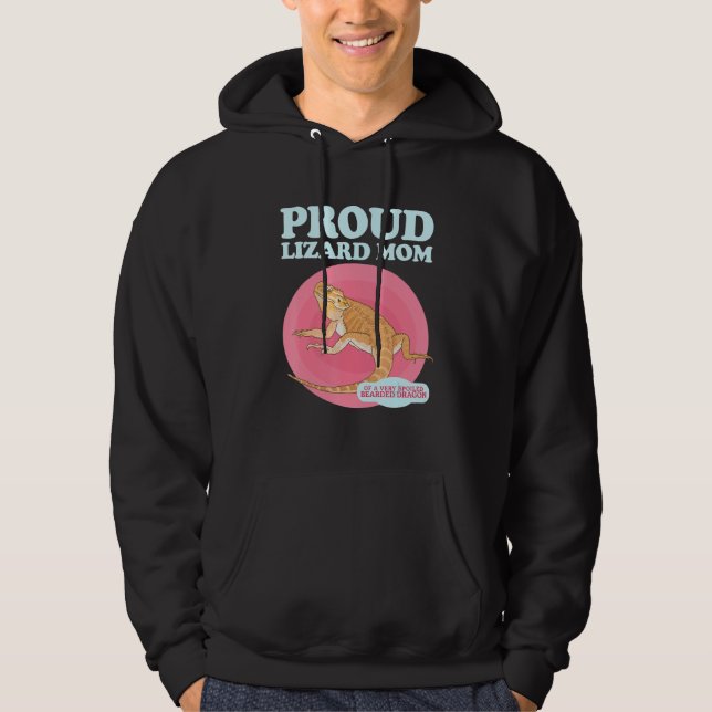 Bearded Dragons Lizard Mamma om en förstörd doktor Hoodie (Framsida)