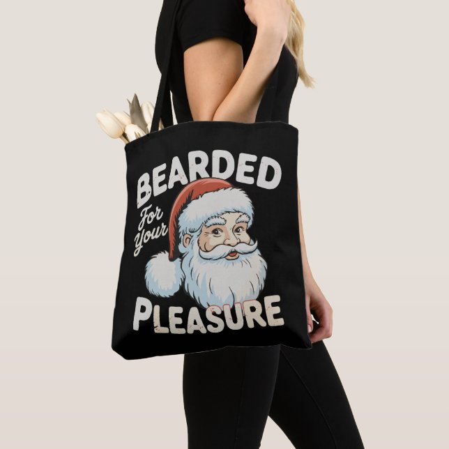 Bearded For Your Pleasure Santa Chrismtas Xmas Tygkasse (Närbild)