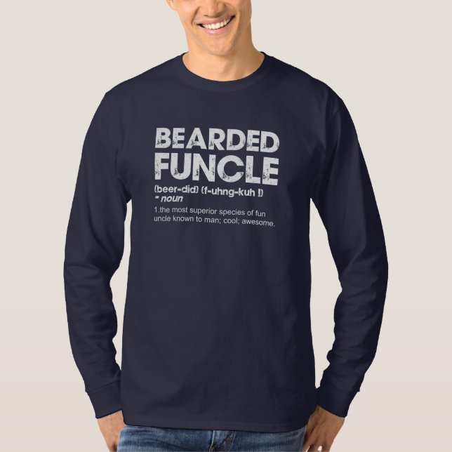 Bearded funcle t shirt (Framsida)