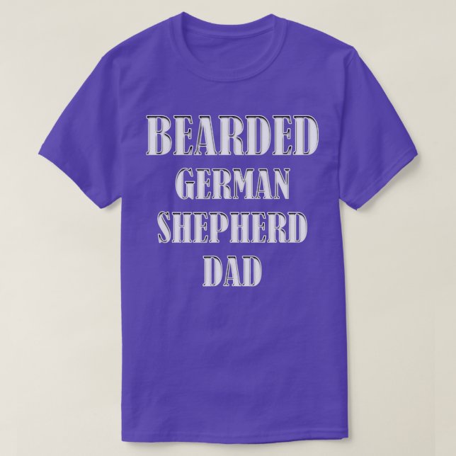 Bearded German Shepherd Pappa Hundägare Puppy Bear T Shirt (Design framsida)