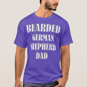 Bearded German Shepherd Pappa Hundägare Puppy Bear T Shirt