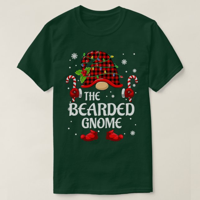 Bearded Gnome Family jul Pajama Classic TShi T Shirt (Design framsida)