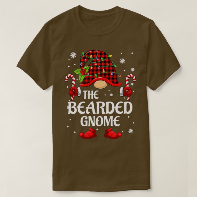 Bearded Gnome Family-julen Pajama T Shirt (Design framsida)