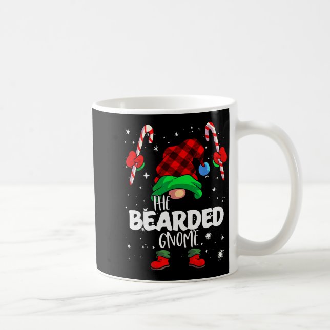 Bearded Gnome Red Buffalo Plaid Matching Family Ch Kaffemugg (Höger)