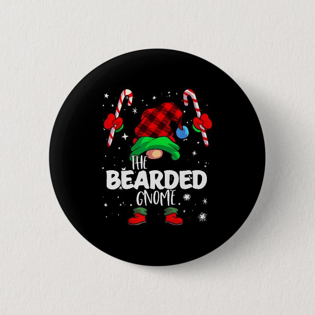 Bearded Gnome Red Buffalo Plaid Matching Family Ch Knapp (Framsida)