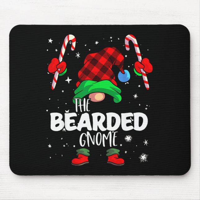 Bearded Gnome Red Buffalo Plaid Matching Family Ch Musmatta (Framsidan)
