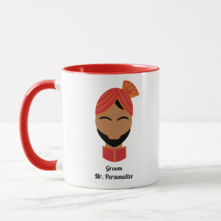 Bearded Groom Doolha Desi South Asian India Gift  Mugg