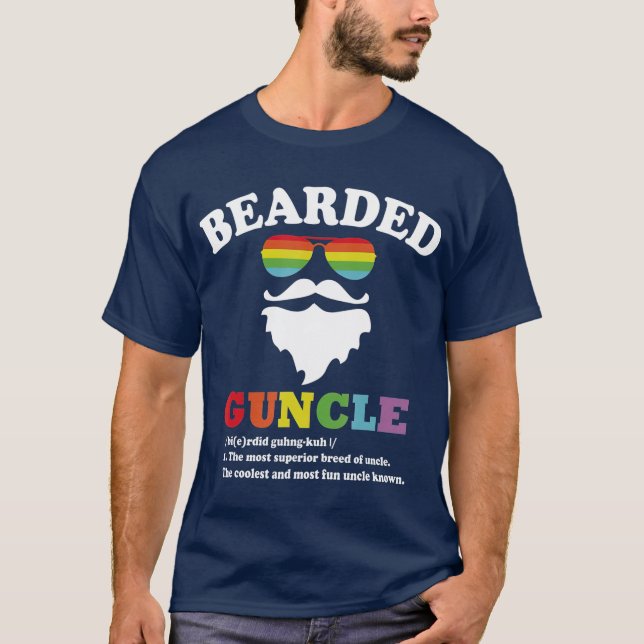 Bearded Guncle T Shirt (Framsida)