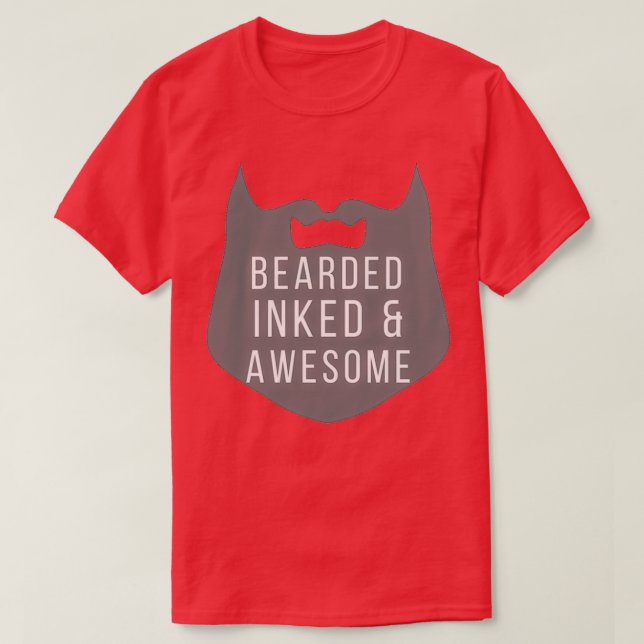 Bearded Inked och fantastisk 10 T Shirt (Design framsida)