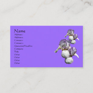 Bearded Iris Flower Nature Visitkort