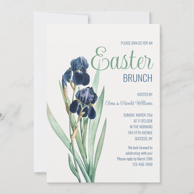 Bearded Iris  Inbjudningar (Framsida)