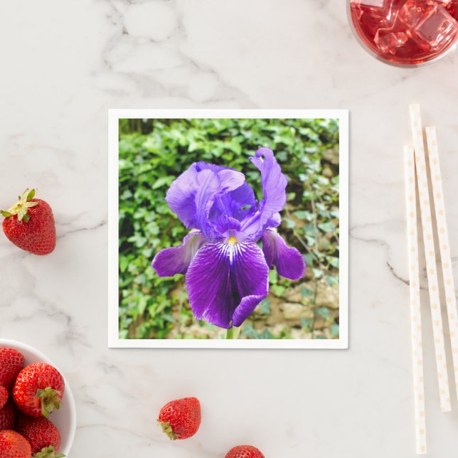 Bearded Iris Papper Napkins Pappersservett (Insitu)