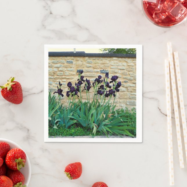 Bearded Iris Papper Napkins Pappersservett (Insitu)