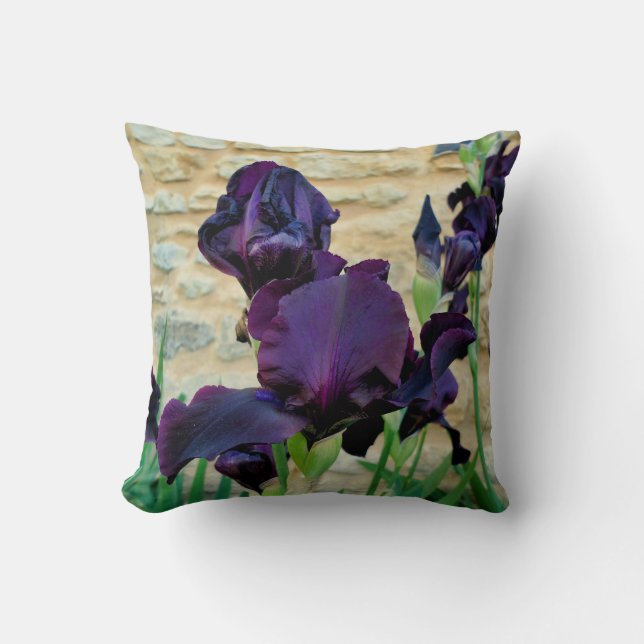 Bearded Iris Throw Cushion Kudde (Framsida)