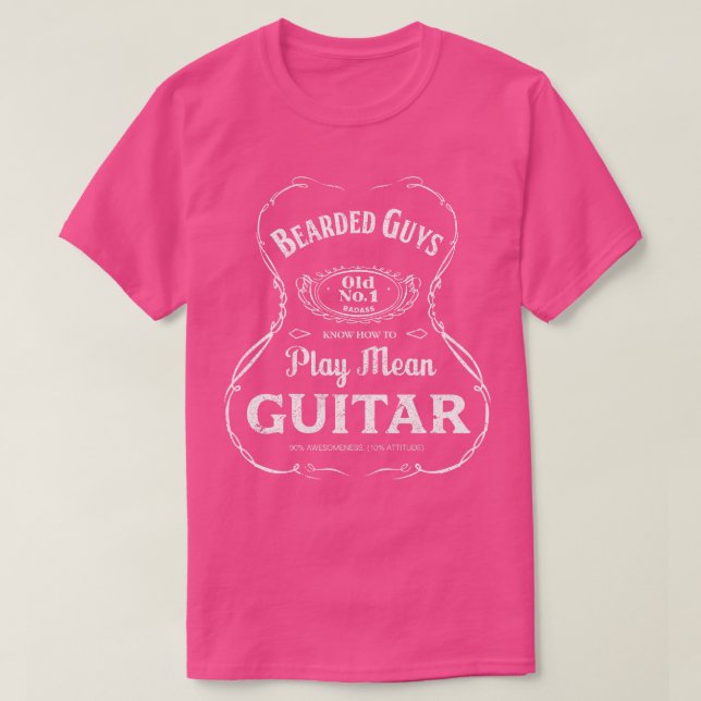 Bearded Killars spelar elak Guitar T Shirt (Design framsida)