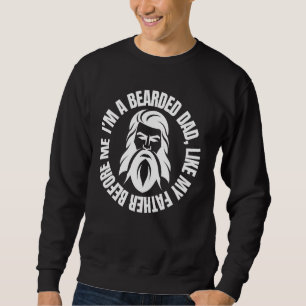 Bearded Pappa Shirt Manar Beard Humor Funny T-shir Lång Ärmad Tröja