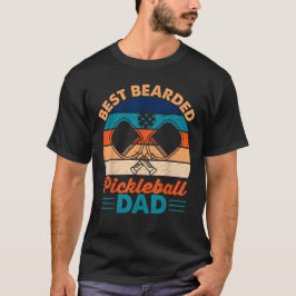 Bearded Pickleball Pappa Fars dag 2025 T Shirt
