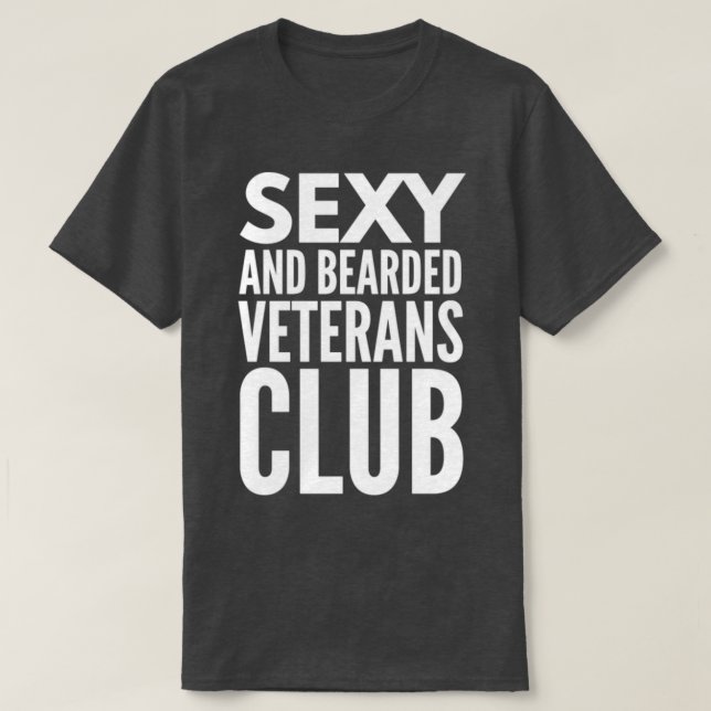 Bearded veteran klubb man t shirt (Design framsida)