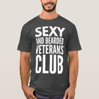Bearded veteran klubb man t shirt