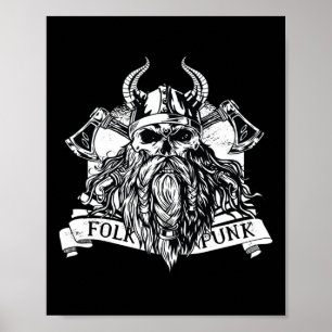 Bearded Viking Warrior Poster