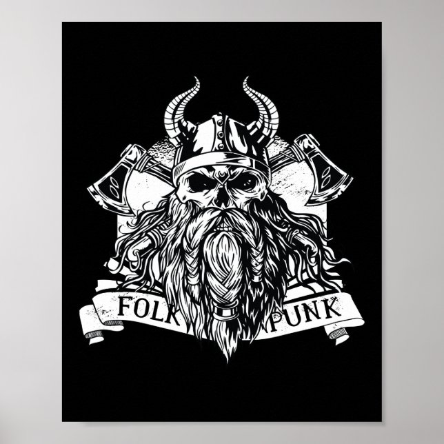 Bearded Viking Warrior Poster (Framsidan)