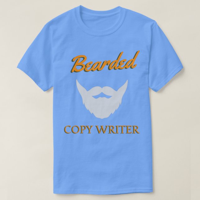Bearded Writer T Shirt (Design framsida)