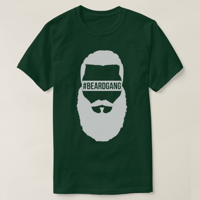 BeardGang Fullt Beard White T Shirt (Design framsida)