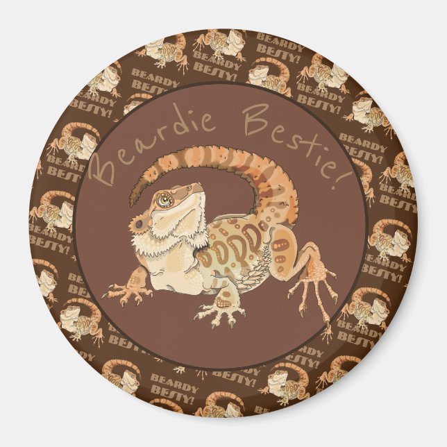 Beardie Bestie! Magnet (Framsidan)