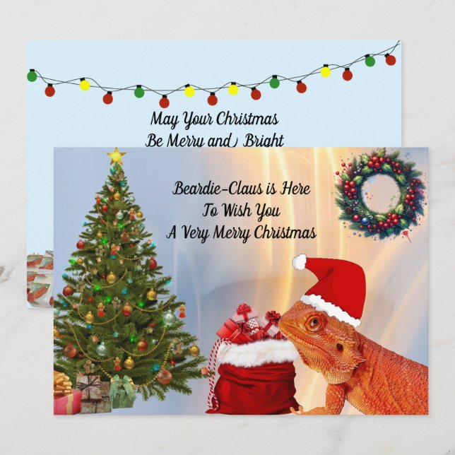 Beardie-Claus - Bearded Dragon (Fram/baksida)