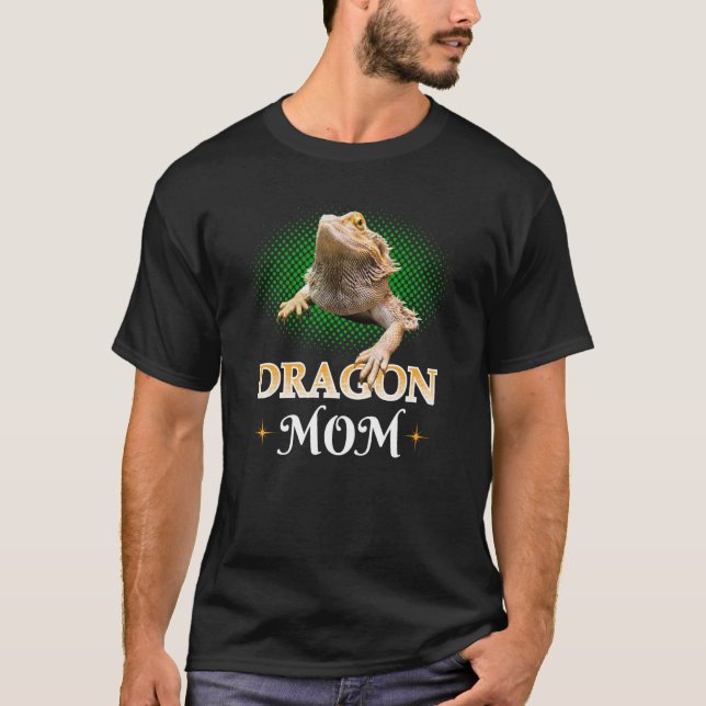 Beardie Dragon Mamma Pogona Beardie T Shirt (Framsida)