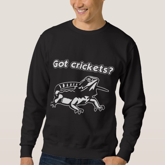 Beardie Har Cricks Matar min beskärda draken Lång Ärmad Tröja (Framsida)