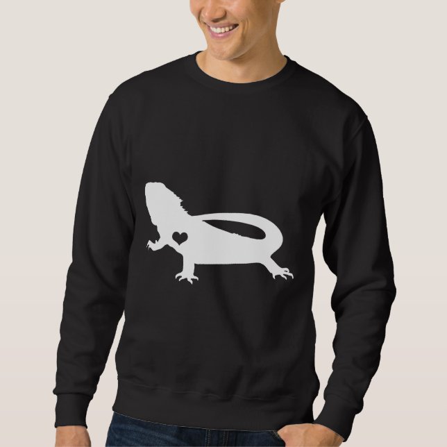 Beardie I Kärlek Min böjda drake Lång Ärmad Tröja (Framsida)