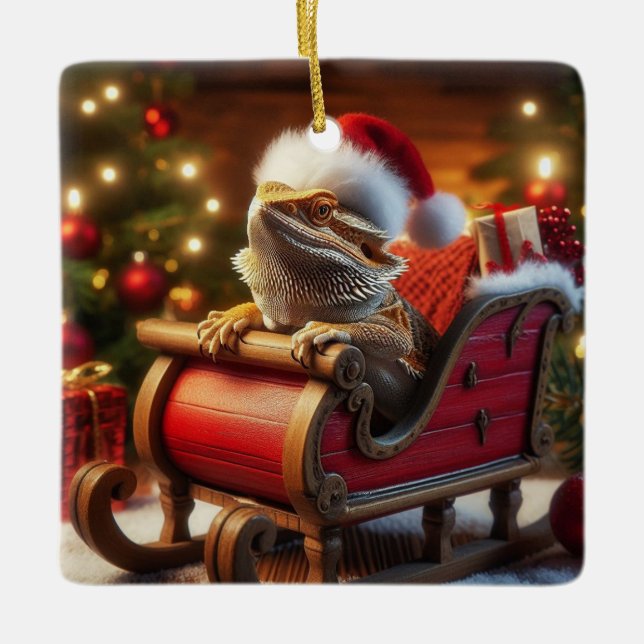 Beardie jul Ornament (Framsida)