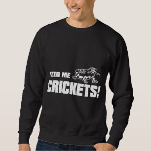Beardie Matar mig "Cricks Food for Beardie Dragon" Lång Ärmad Tröja