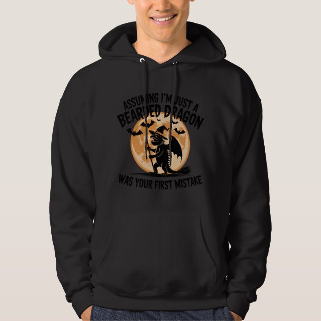 Beardie Witch Silhouette Design Hoodie (Framsida)