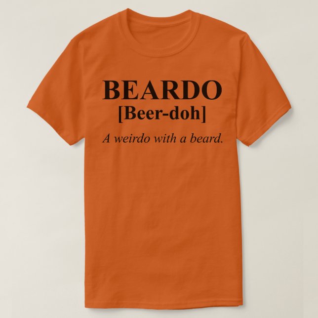 Beardo Dictionary Ord Coola Konstig Manar Women Fu T Shirt (Design framsida)