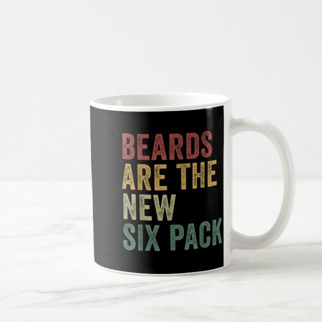 Beards Are The New Six Pack Funny Bearded Men  Kaffemugg (Höger)