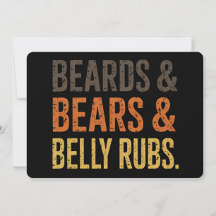 Beards Bears Belly Rubs LGBTQ Gay pride Ally Inbjudningar